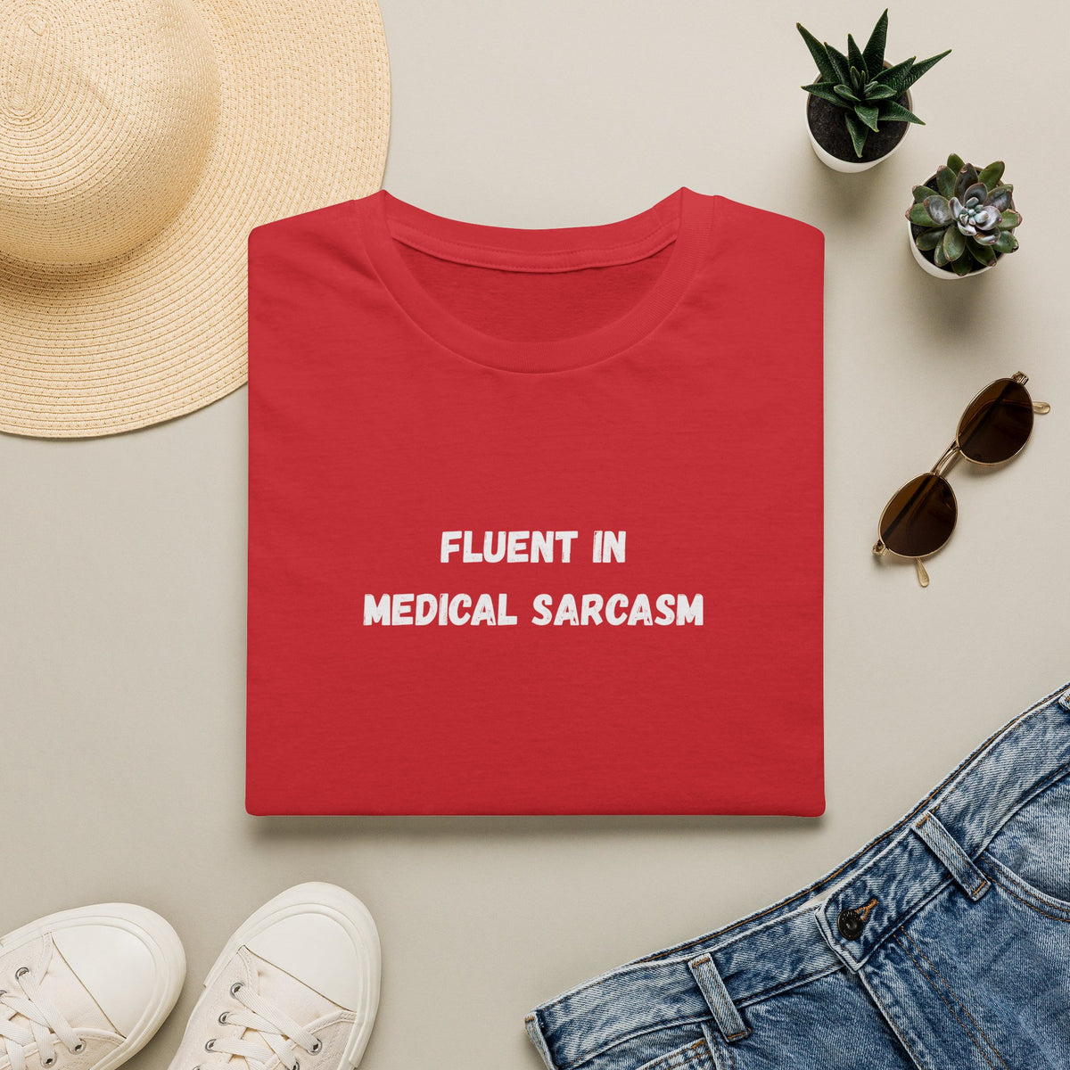 Fluent in Medical Sarcasm T-Shirt | Medical Humor Tee for Nurses Doctors